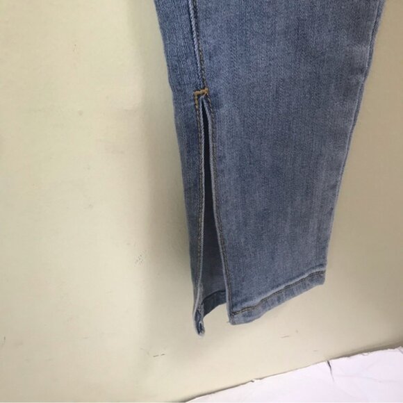 DOGMA DENIM High Rise Jeans Hem Slits Slim Leg Denim Stretch Waist Skinny Fit 26 - Picture 8 of 13